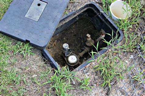 water meter box in ground